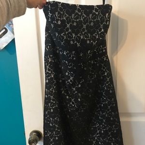 Black and white lace dress